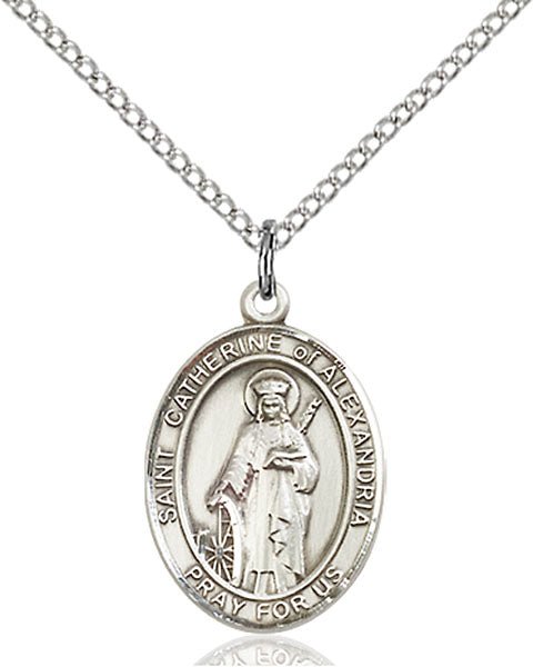 Sterling Silver Saint Catherine of Alexandria Pendant
