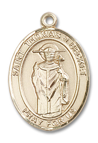 14kt Gold Saint Thomas A Becket Medal