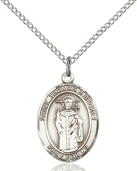 Sterling Silver Saint Thomas A Becket Pendant