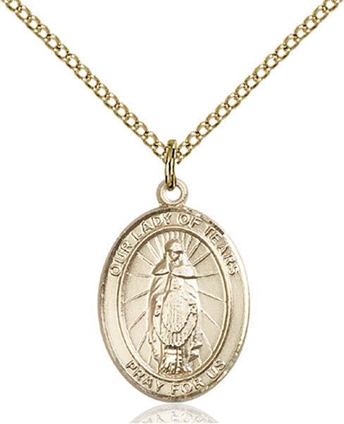 14kt Gold Filled Our Lady of Tears Pendant