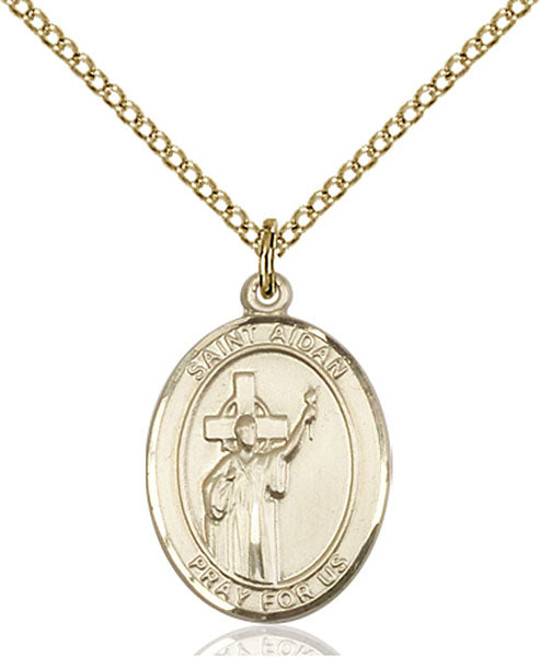 14kt Gold Filled Saint Aidan Of Lindesfarne Pendant