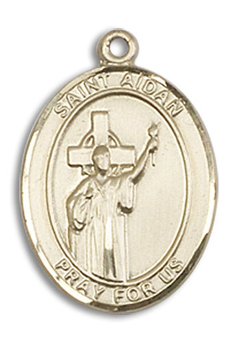 14kt Gold Saint Aidan Of Lindesfarne Medal