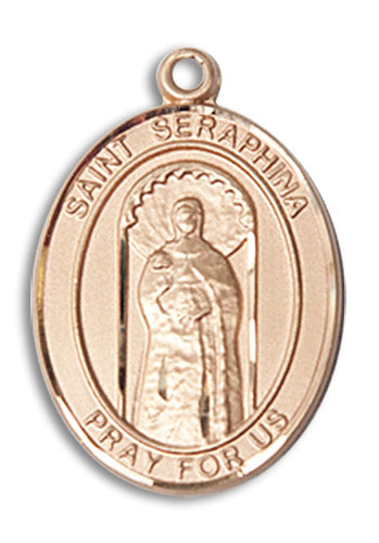 14kt Gold Saint Seraphina Medal