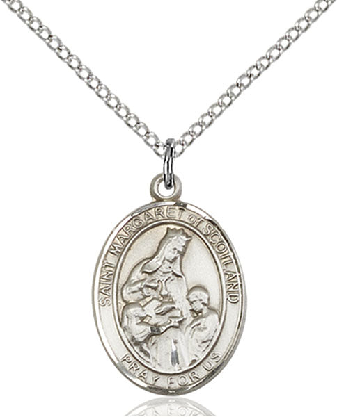 Sterling Silver Saint Margaret of Scotland Pendant