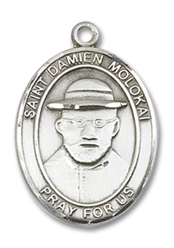 Sterling Silver Saint Damien of Molokai Pendant