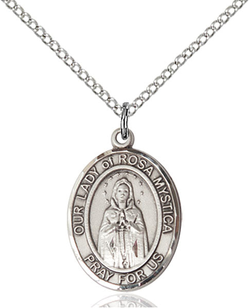 Sterling Silver Our Lady of Rosa Mystica Pendant