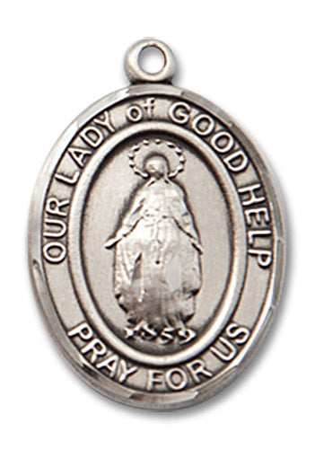 Sterling Silver Our Lady Of Good Help Pendant