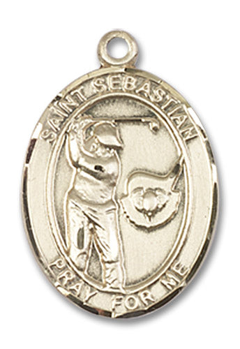 14kt Gold Saint Sebastian / Golf Medal