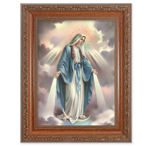 Our Lady of Grace Mahogany Finish Framed Art