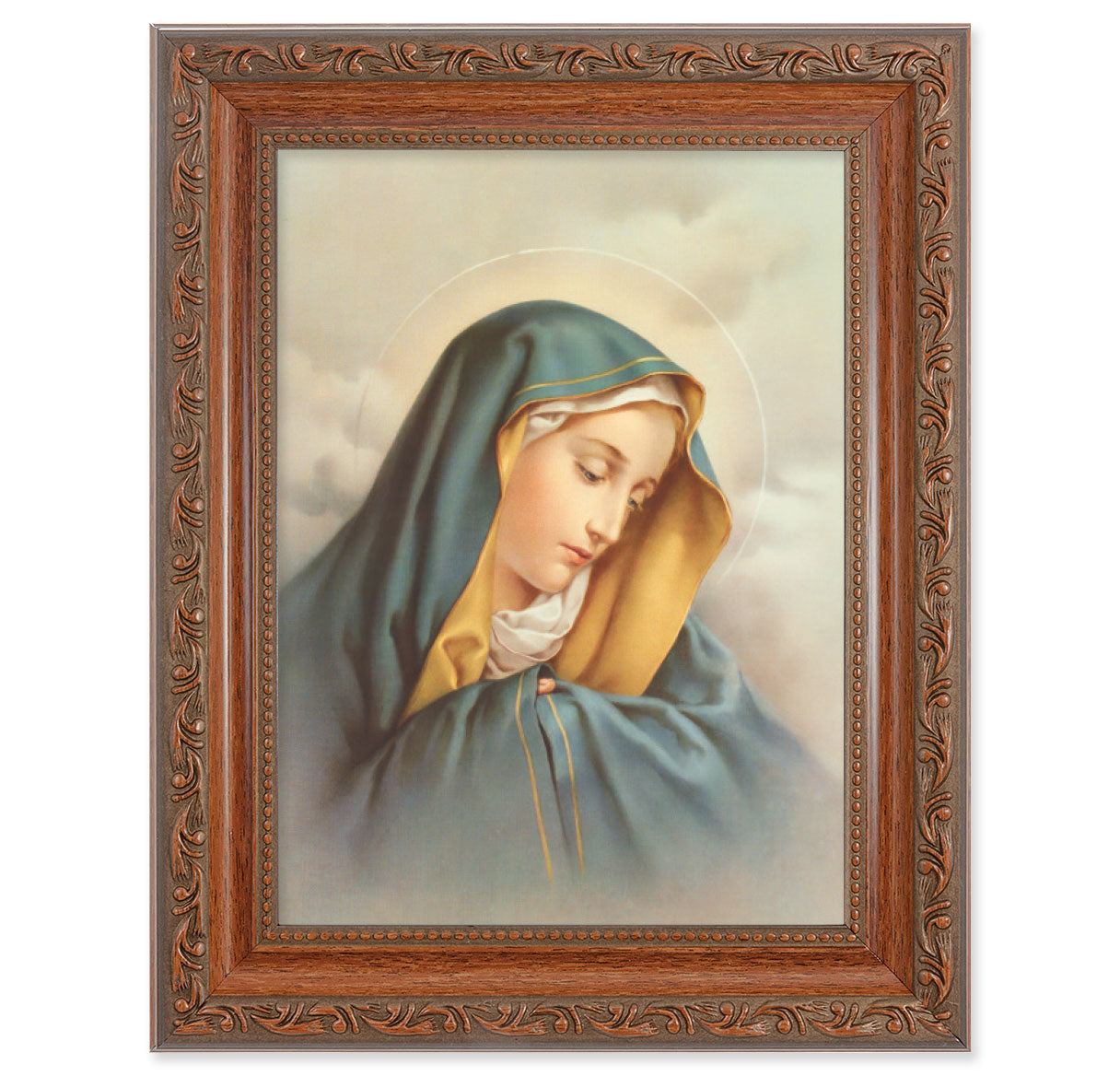 Our Lady of Sorrows Mahogany Finish Framed Art