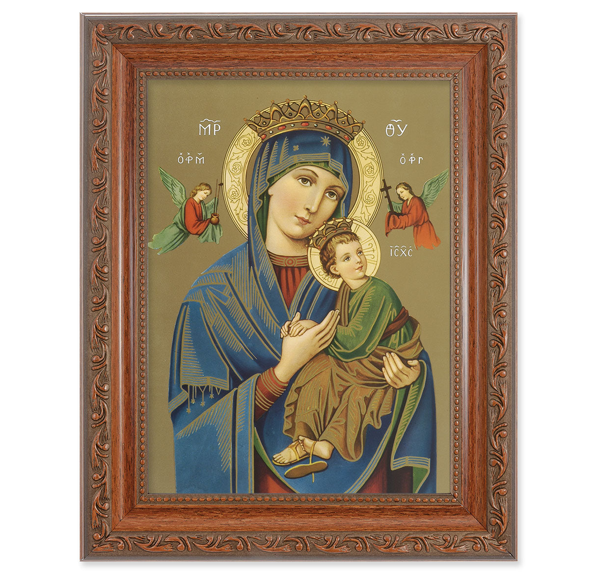 Our Lady of Perpetual Help Mahogany Finish Framed Art