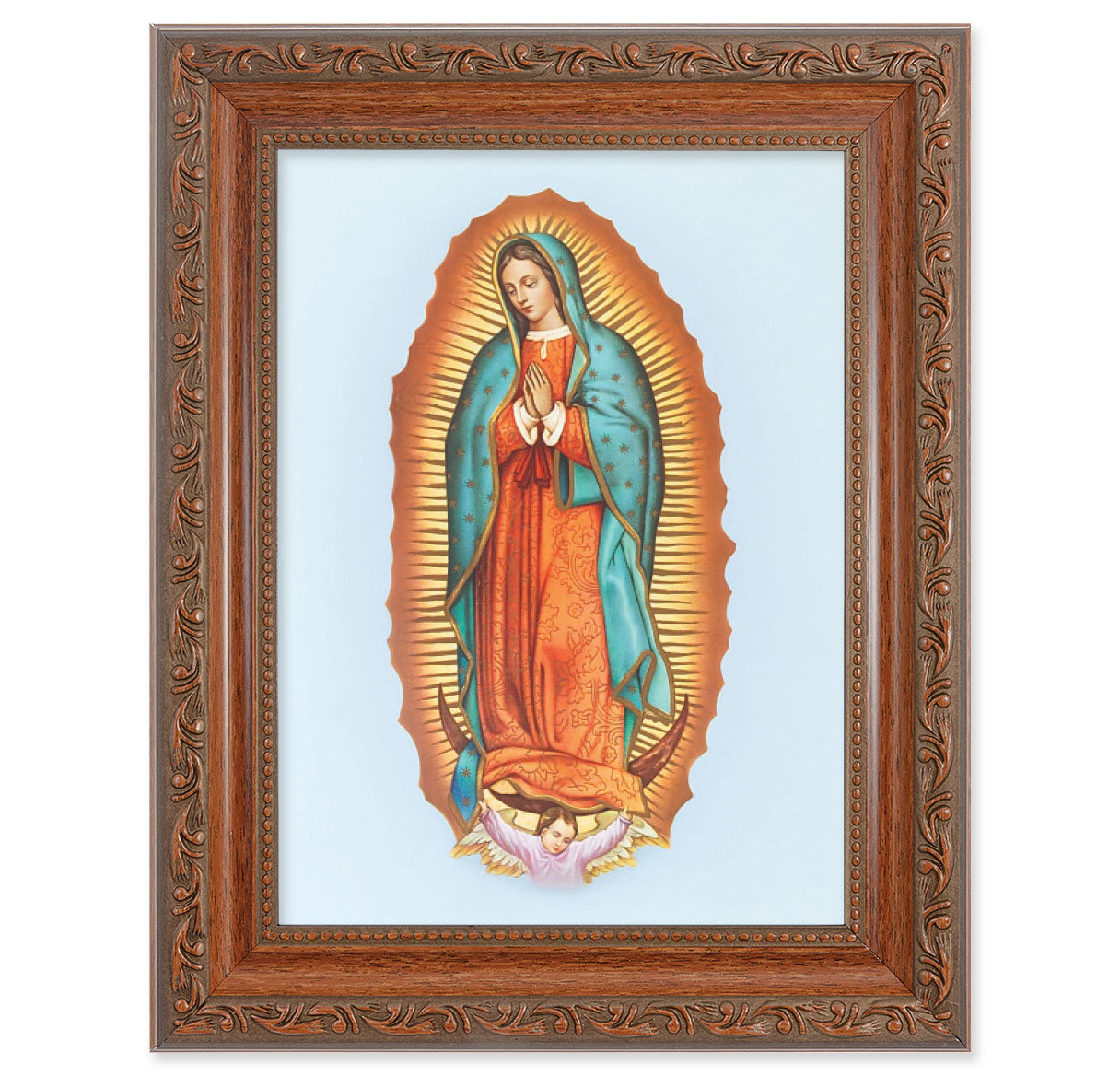 Our Lady of Guadalupe Mahogany Finish Framed Art