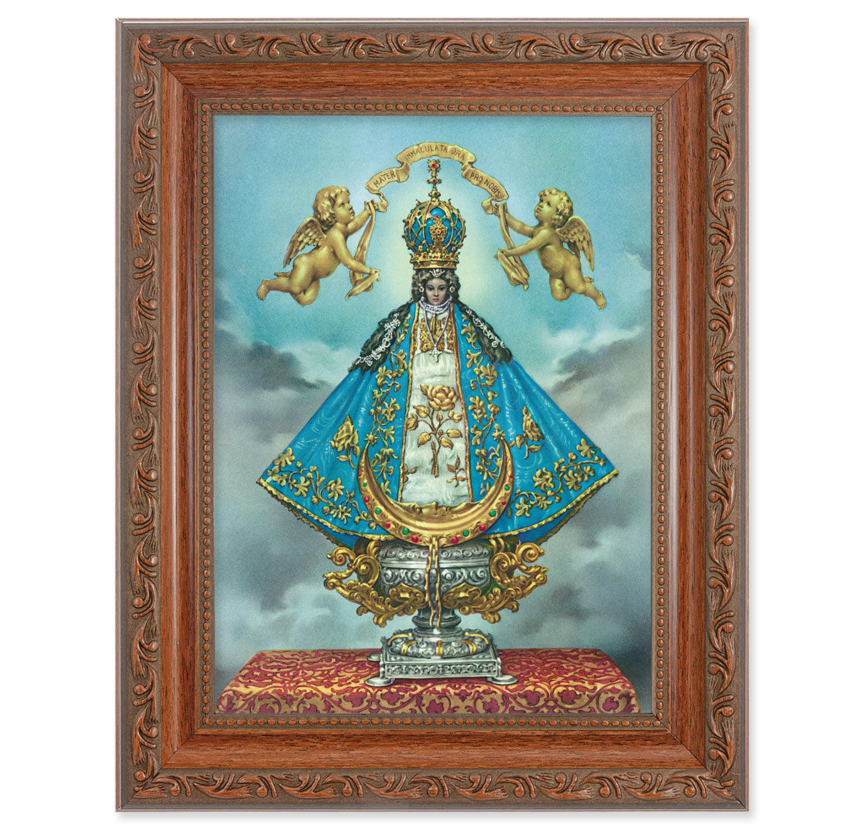 Virgen de San Juan Mahogany Finish Framed Art
