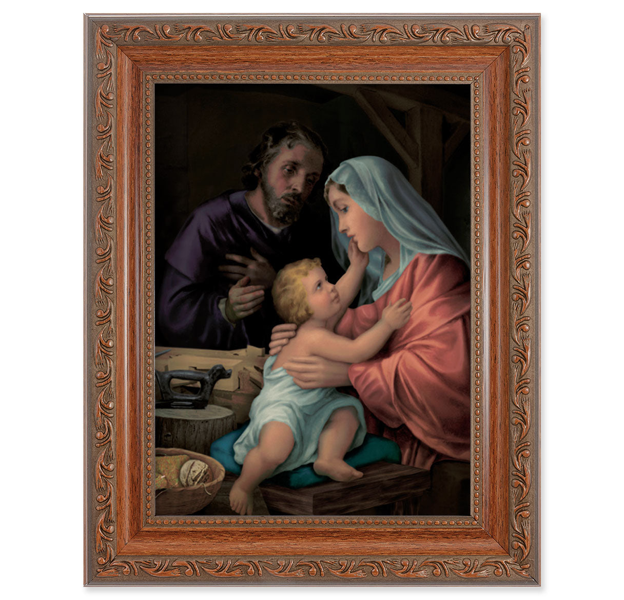 The Holy Family Mahogany Finish Framed Art