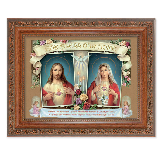 House Blessing Mahogany Finish Framed Art