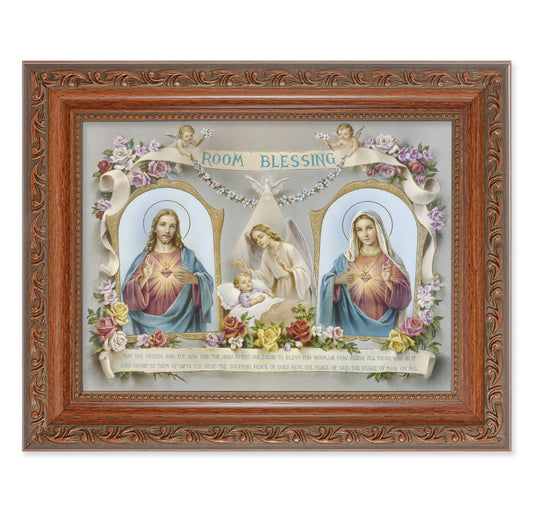 Baby Room Blessing SHJ-IHM Mahogany Finish Framed Art