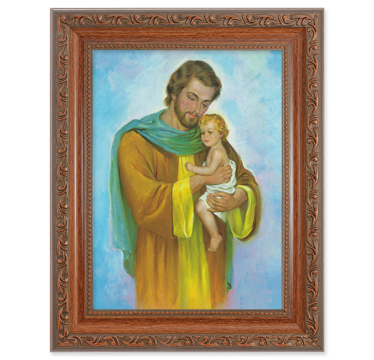 St. Joseph Mahogany Finish Framed Art