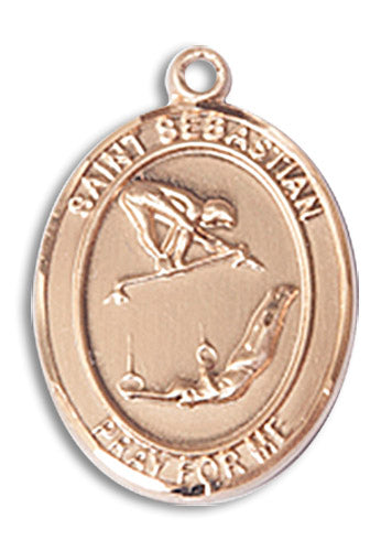 14kt Gold Saint Sebastian / Gymnastics Medal