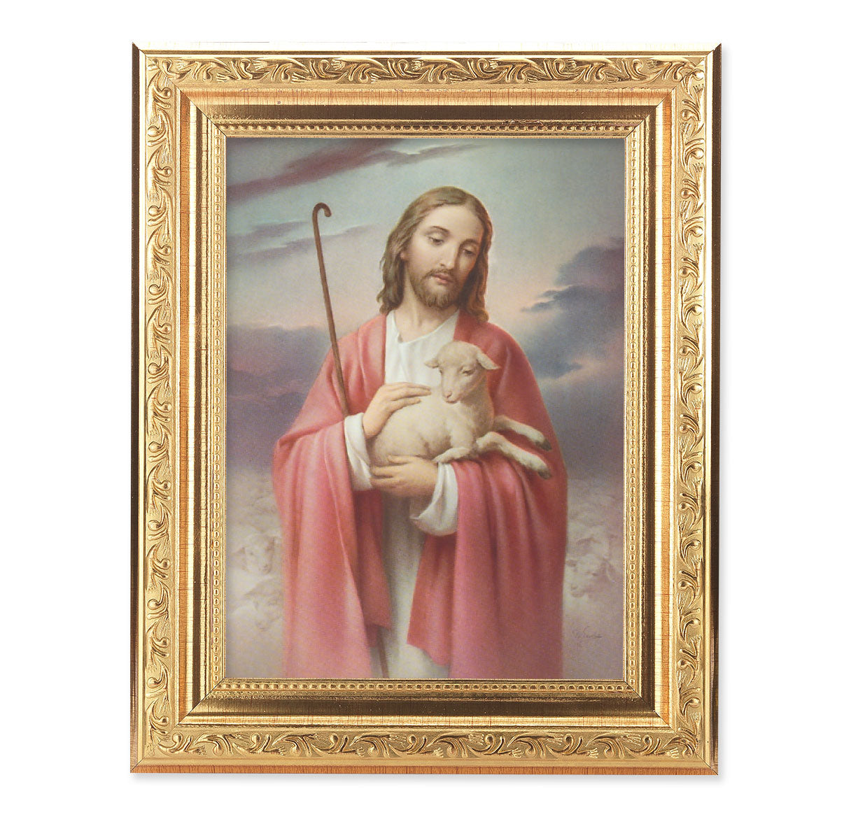 Good Shepherd Antique Gold Framed Art