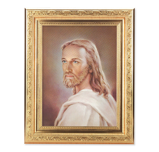 Head of Christ Antique Gold Framed Art