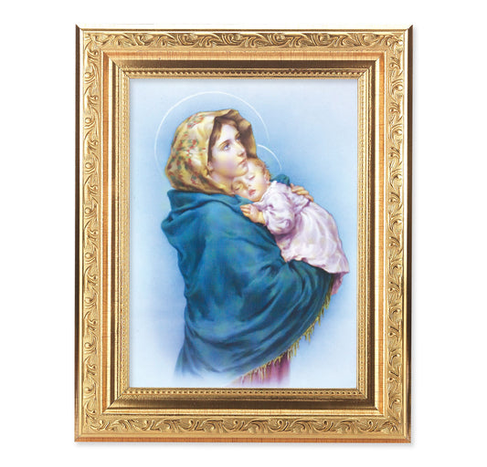 Madonna of the Streets Help Antique Gold Framed Art