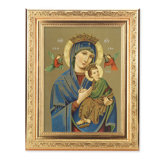 Our Lady of Perpetual Help Antique Gold Framed Art