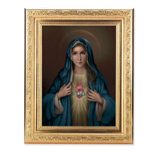 Immaculate Heart of Mary Antique Gold Framed Art