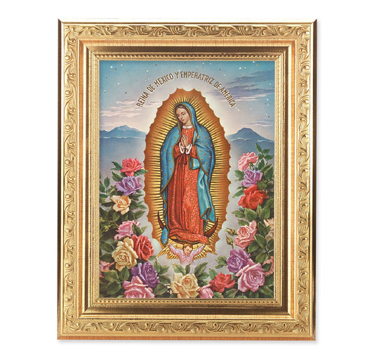 Our Lady of Guadalupe Antique Gold Framed Art