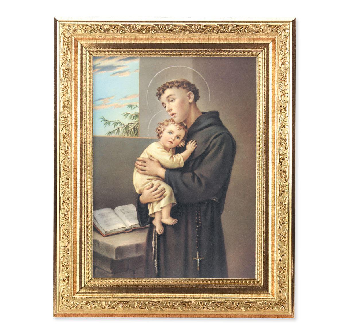 St. Anthony Antique Gold Framed Art