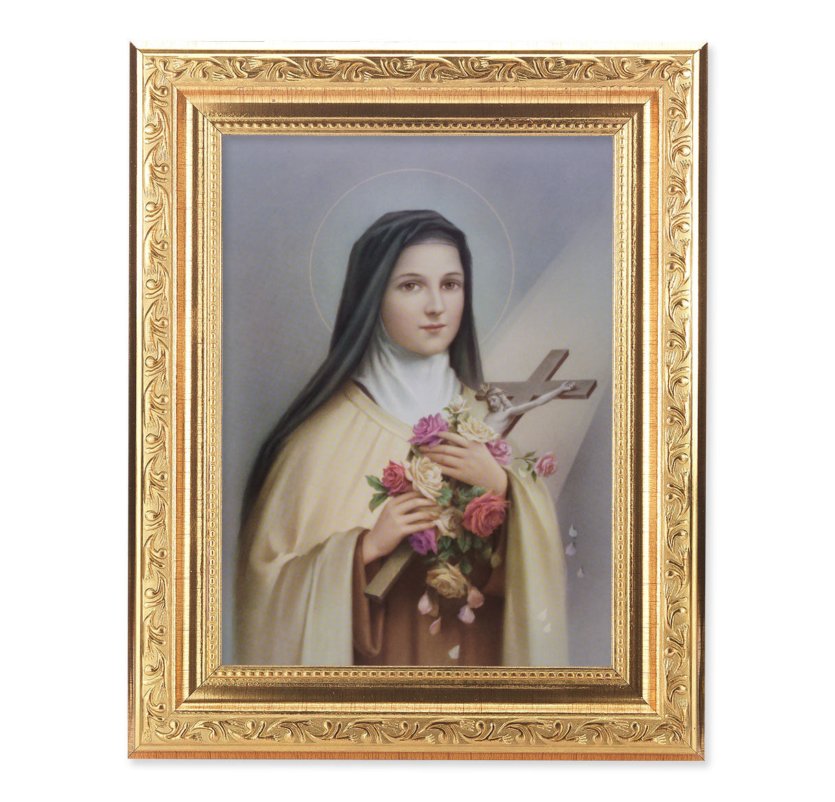St. Therese Antique Gold Framed Art