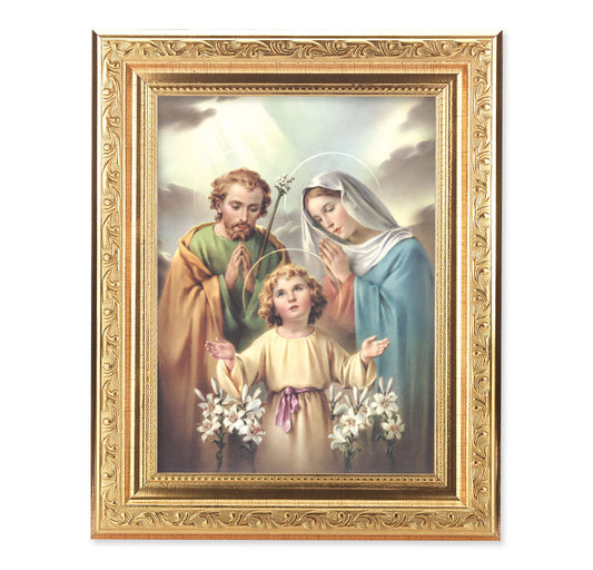 Holy Family Antique Gold Framed Art