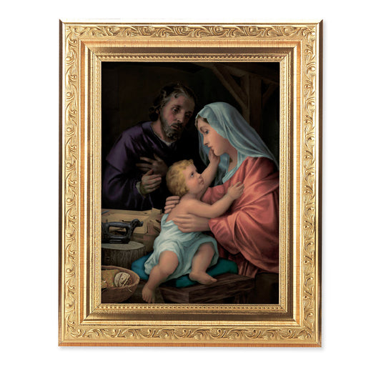 Holy Family Antique Gold Framed Art