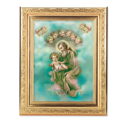 St. Joseph Antique Gold Framed Art