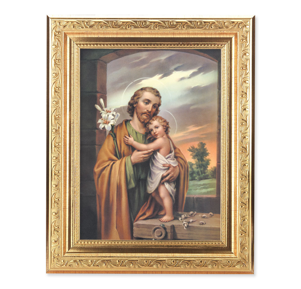 St. Joseph Antique Gold Framed Art