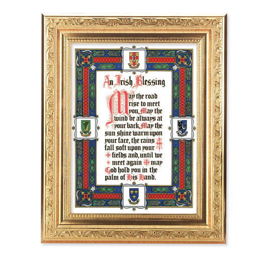 Irish Blessing Antique Gold Framed Art