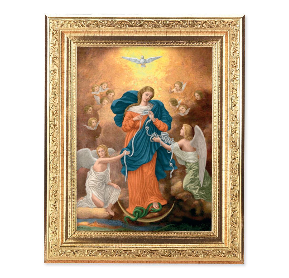 Our Lady Untier of Knots Antique Gold Framed Art