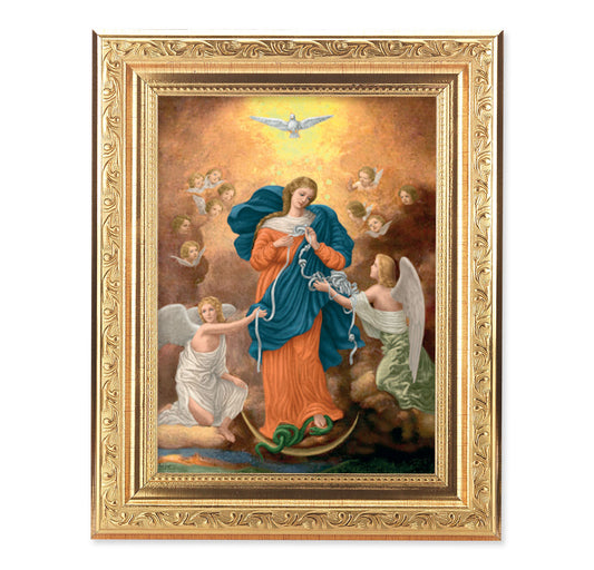 Our Lady Untier of Knots Antique Gold Framed Art