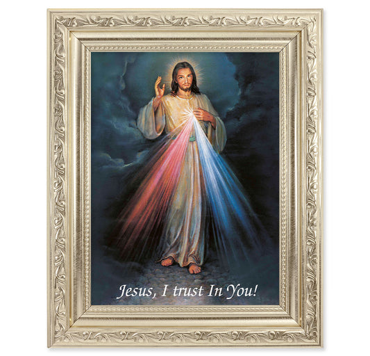 Divine Mercy Silver Framed Art