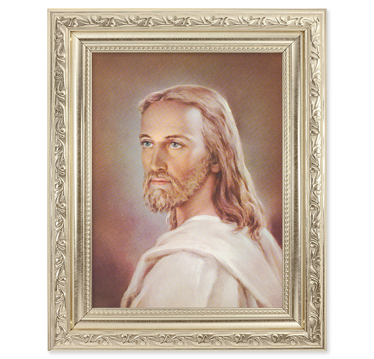 Head of Christ Silver Framed Art