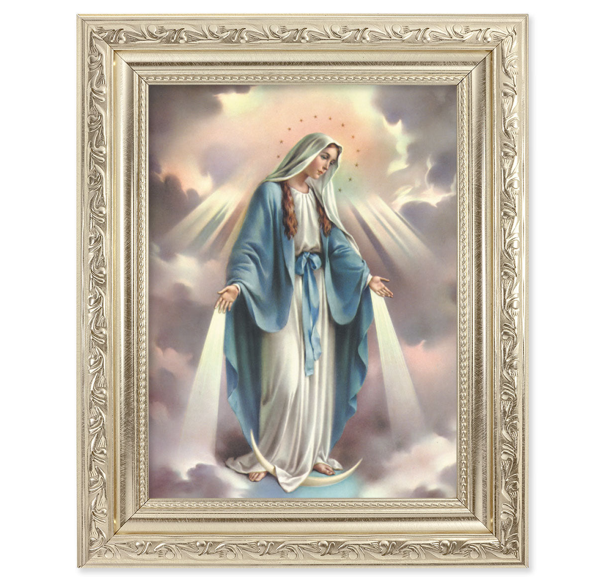 Our Lady of Grace Silver Framed Art