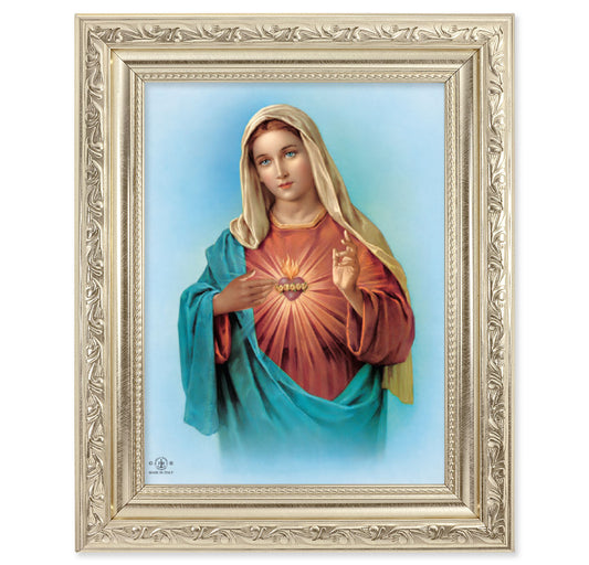 Immaculate Heart of Mary Silver Framed Art