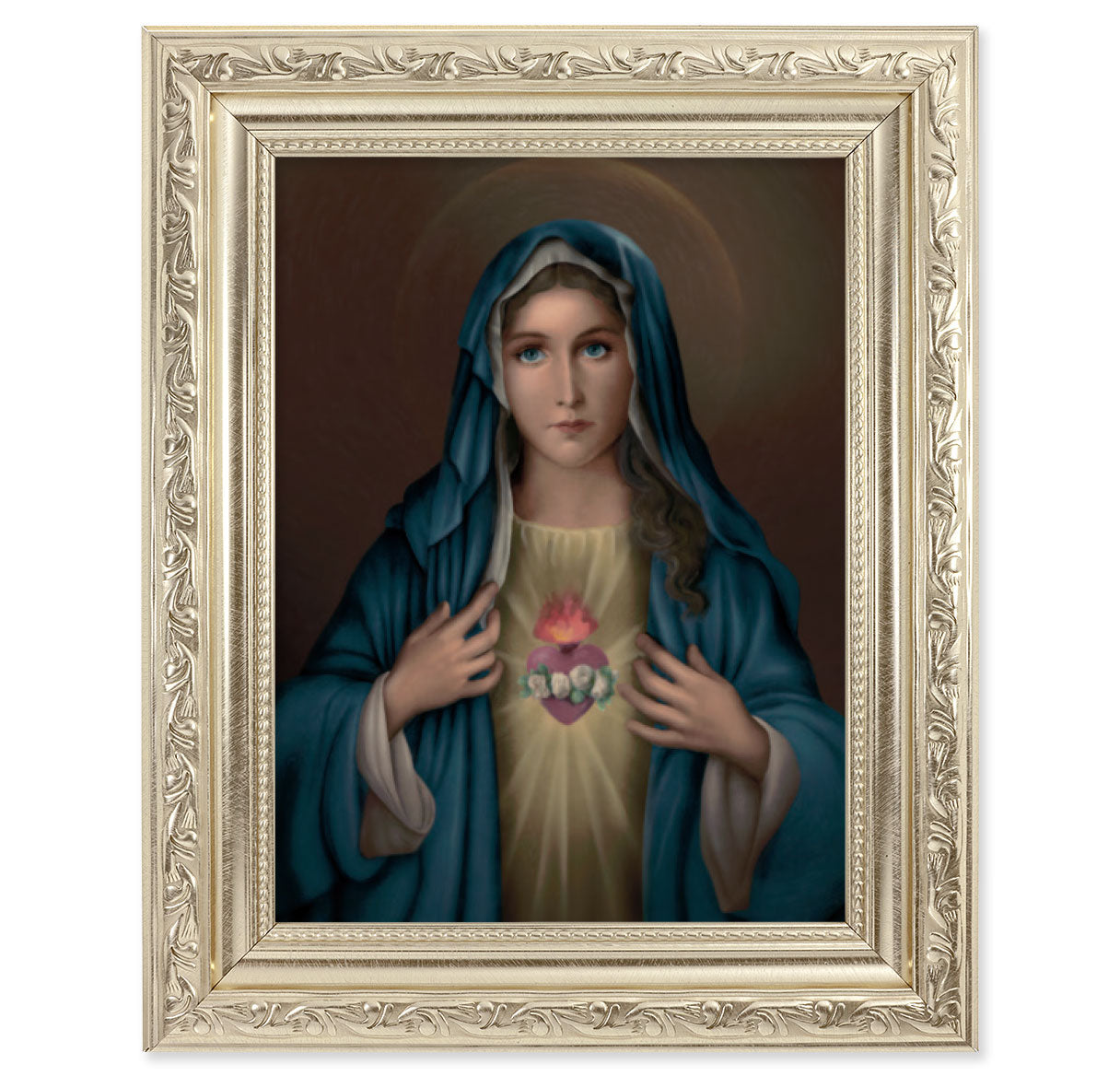 Immaculate Heart of Mary Silver Framed Art