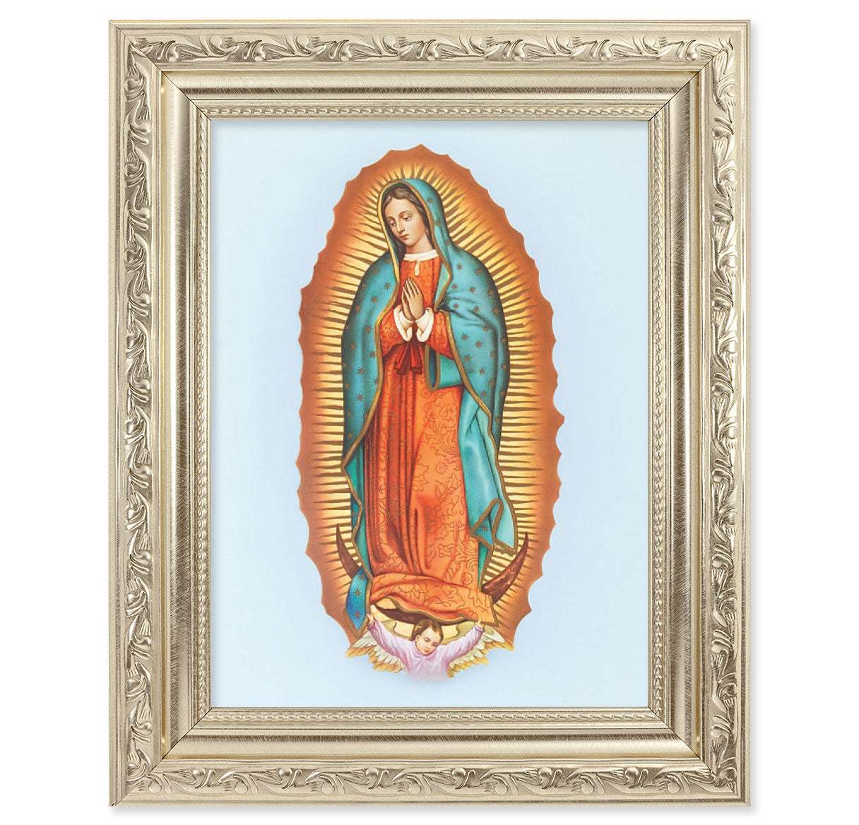 Our Lady of Guadalupe Silver Framed Art