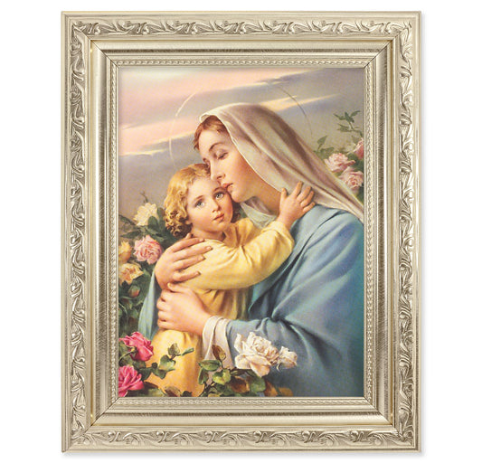 Madonna and Child Silver Framed Art