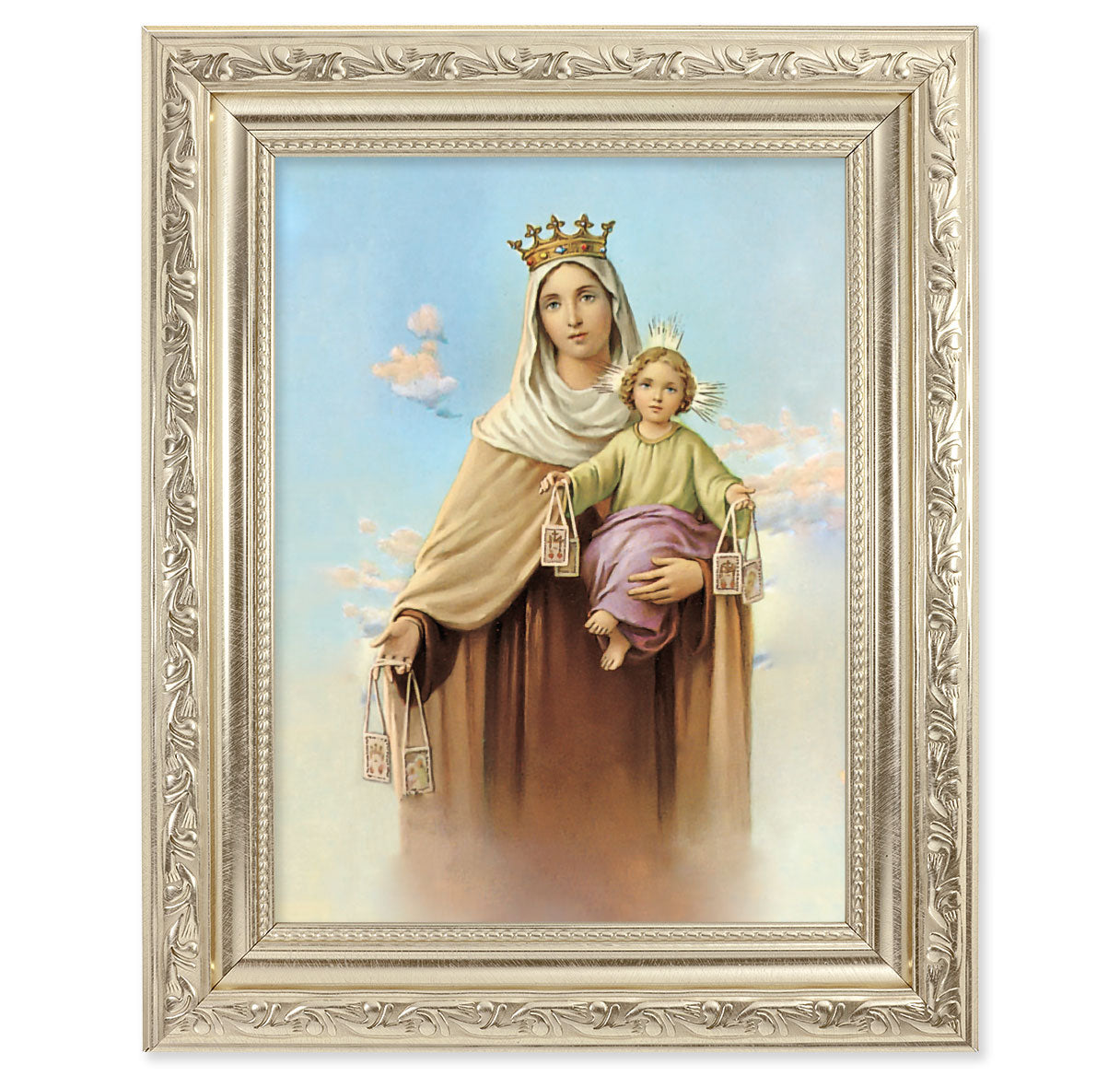 Our Lady of Mount Carmel Silver Framed Art