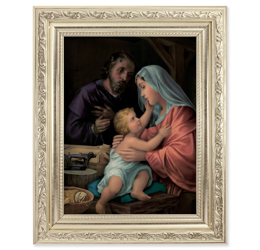 Holy Family Silver Framed Art