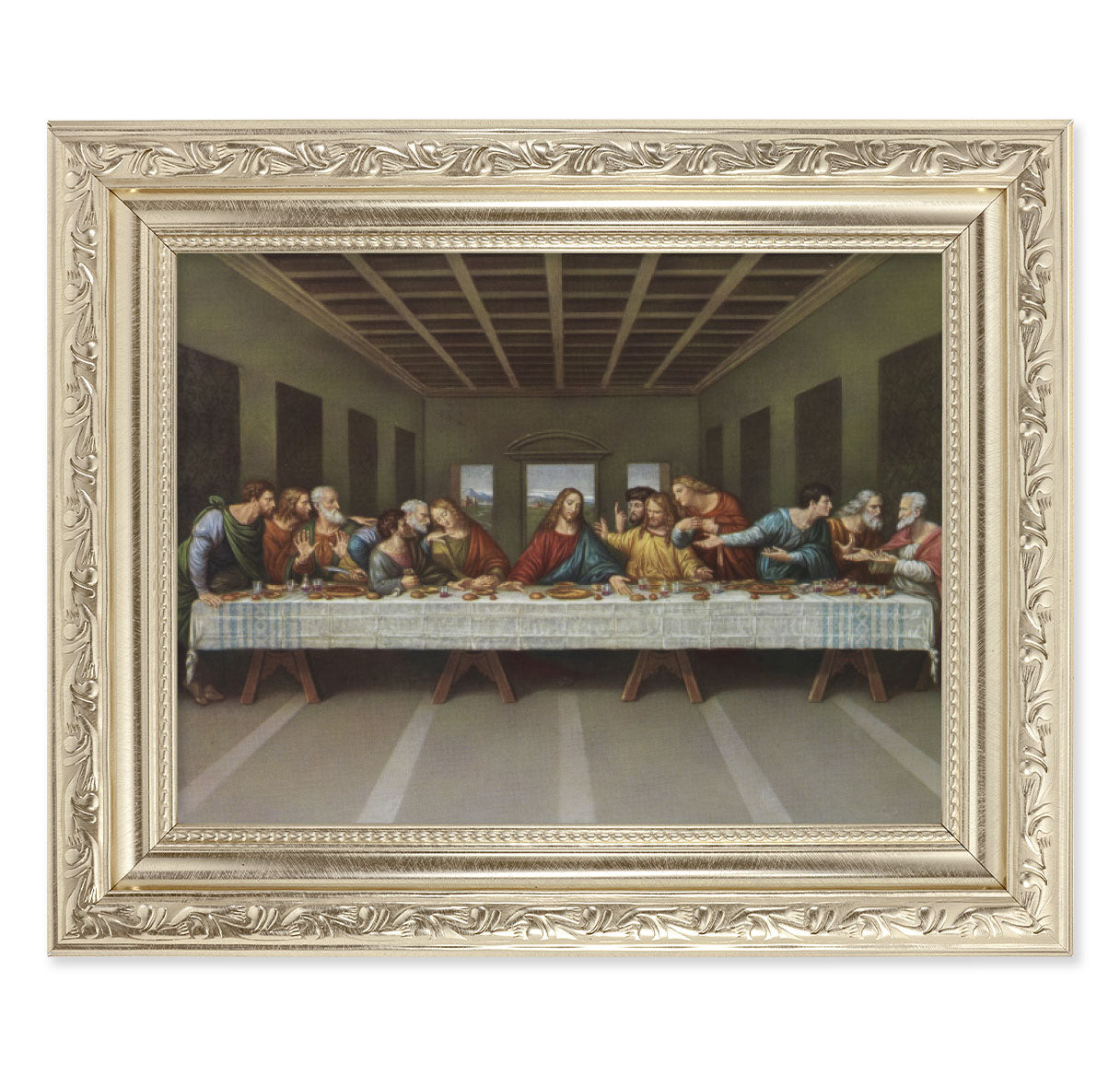 The Last Supper Silver Framed Art
