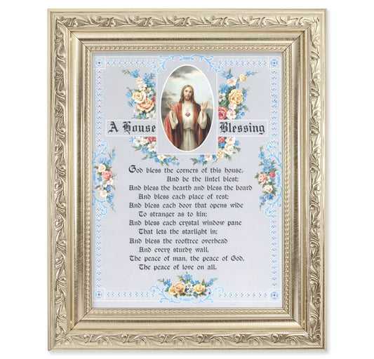 A House Blessing Silver Framed Art