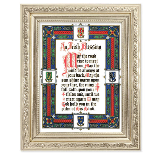 Irish Blessing Silver Framed Art