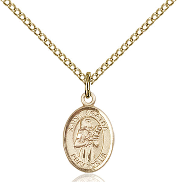 14kt Gold Filled Saint Agatha Pendant